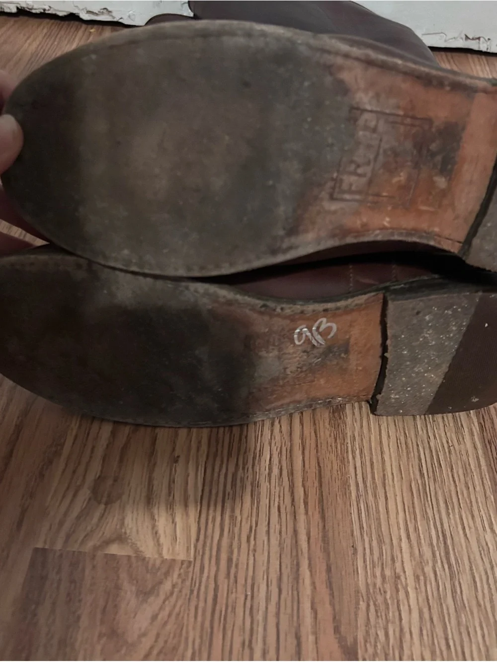 Frye Brown Leather Boots with Tan Interior